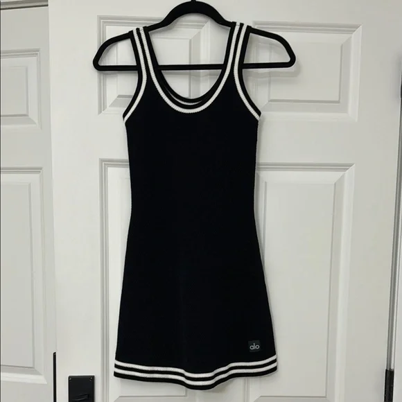 ALO Yoga | Dresses | Alo Yoga Black Knit Dress With White Stripes | Poshmark ALO Yoga | Dresses | Alo Yoga Black Knit Dress With White Stripes | Poshmark